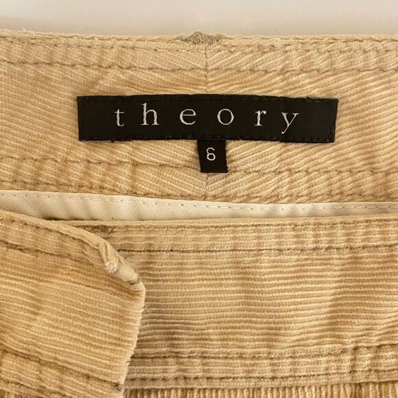 Theory - Light Tan Straight Leg Corduroy Pants - size 6 (29) - Picture 3 of 5